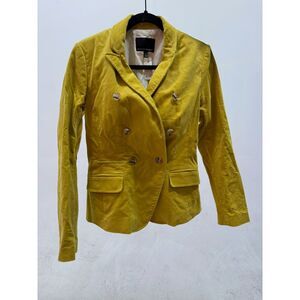 Banana Republic golden yellow corduroy double breasted blazer